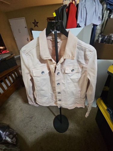 Merona pink denim jacket size - pink,
